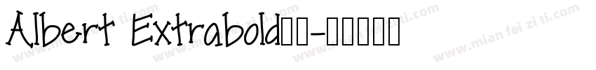 Albert Extrabold字体字体转换